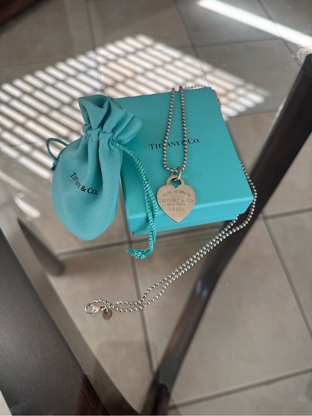 Tiffany & Co. Silver Heart Tag Necklace